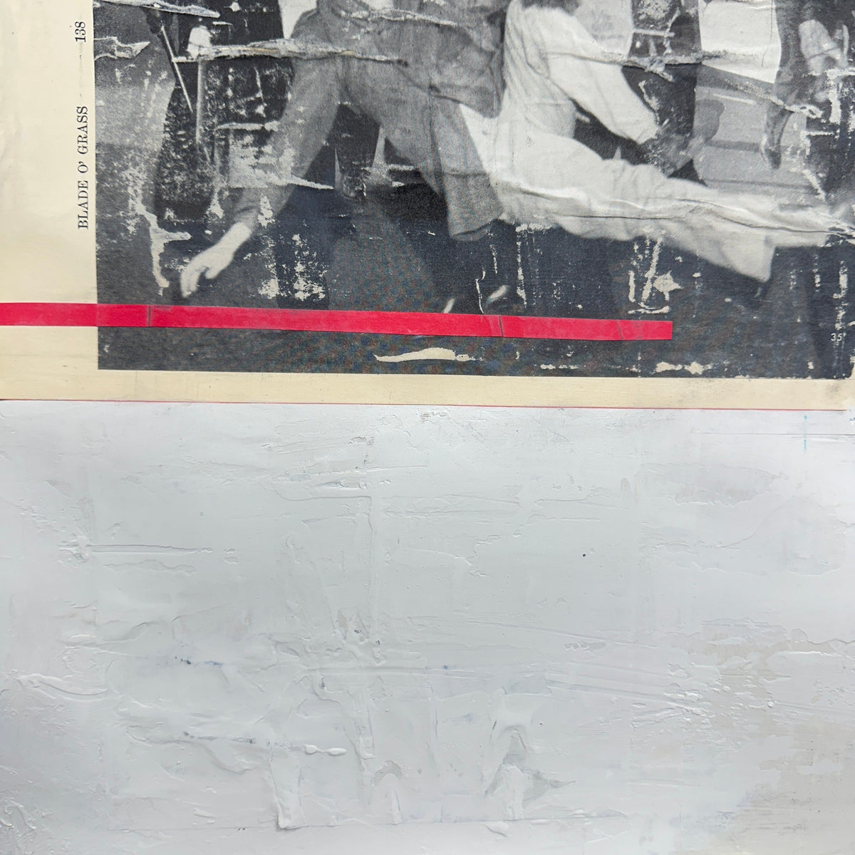 Original Mixed Media Modern Art Collage Painting 18x24 "Acapnotic" Signed
