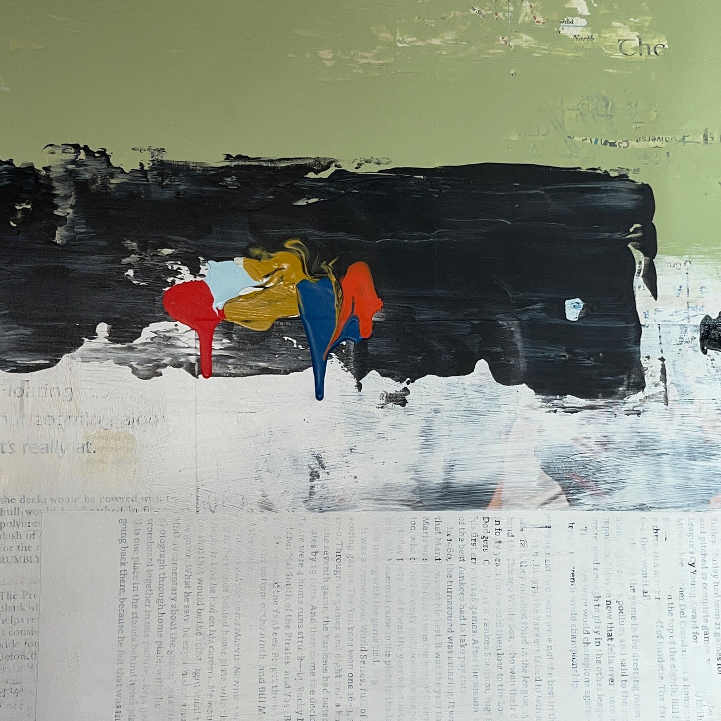 Original Mixed Media Abstract Modern Art Painting 18x24 "Polverine" Signed