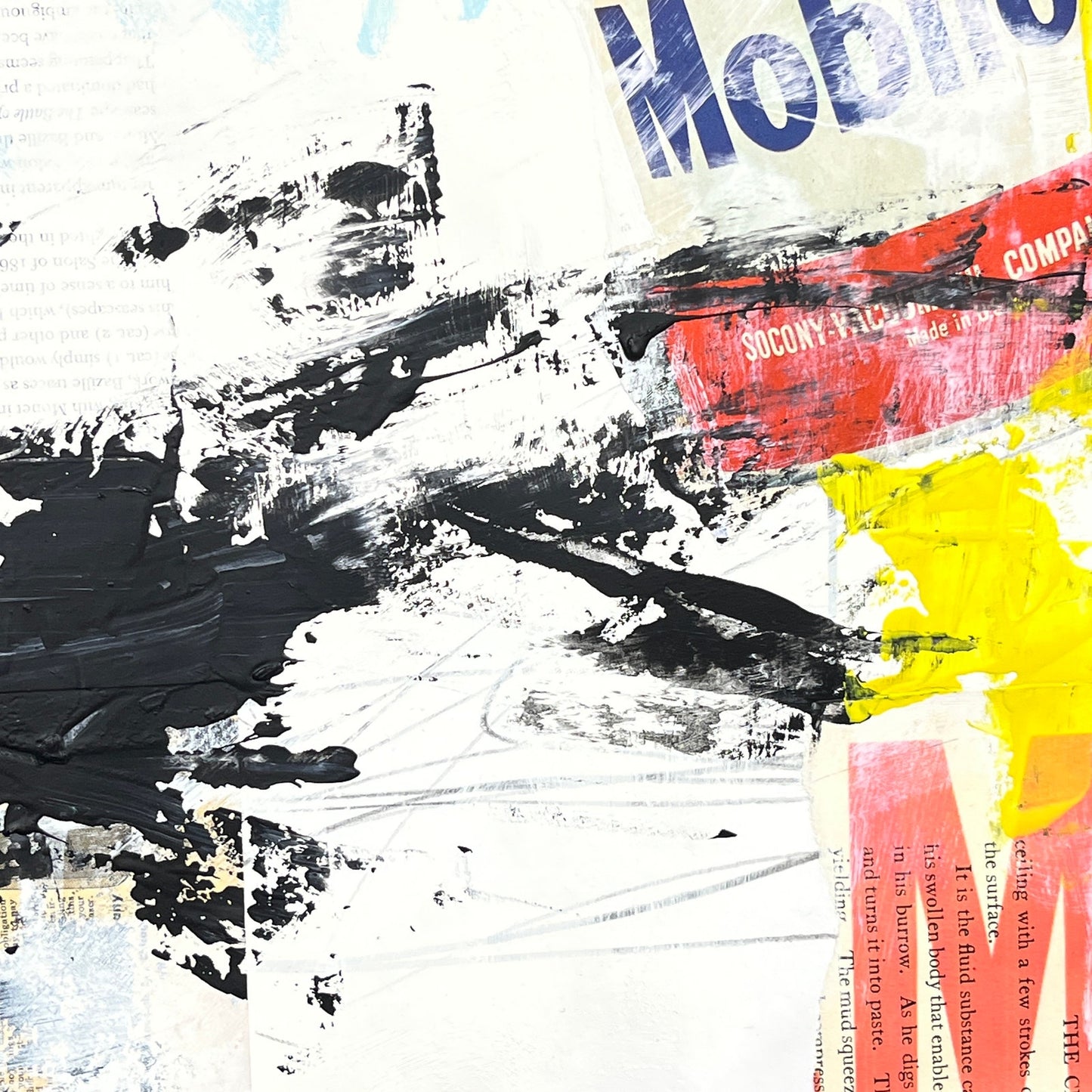 Original Mixed Media Abstract Modern Art Painting 18x24 "OCD" Signed