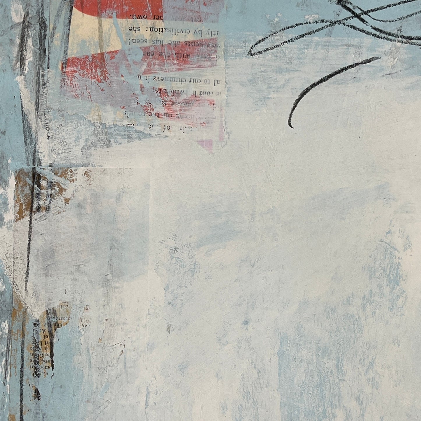 Original Mixed Media Abstract Modern Art Painting 18x24 "Croquinole" Signed
