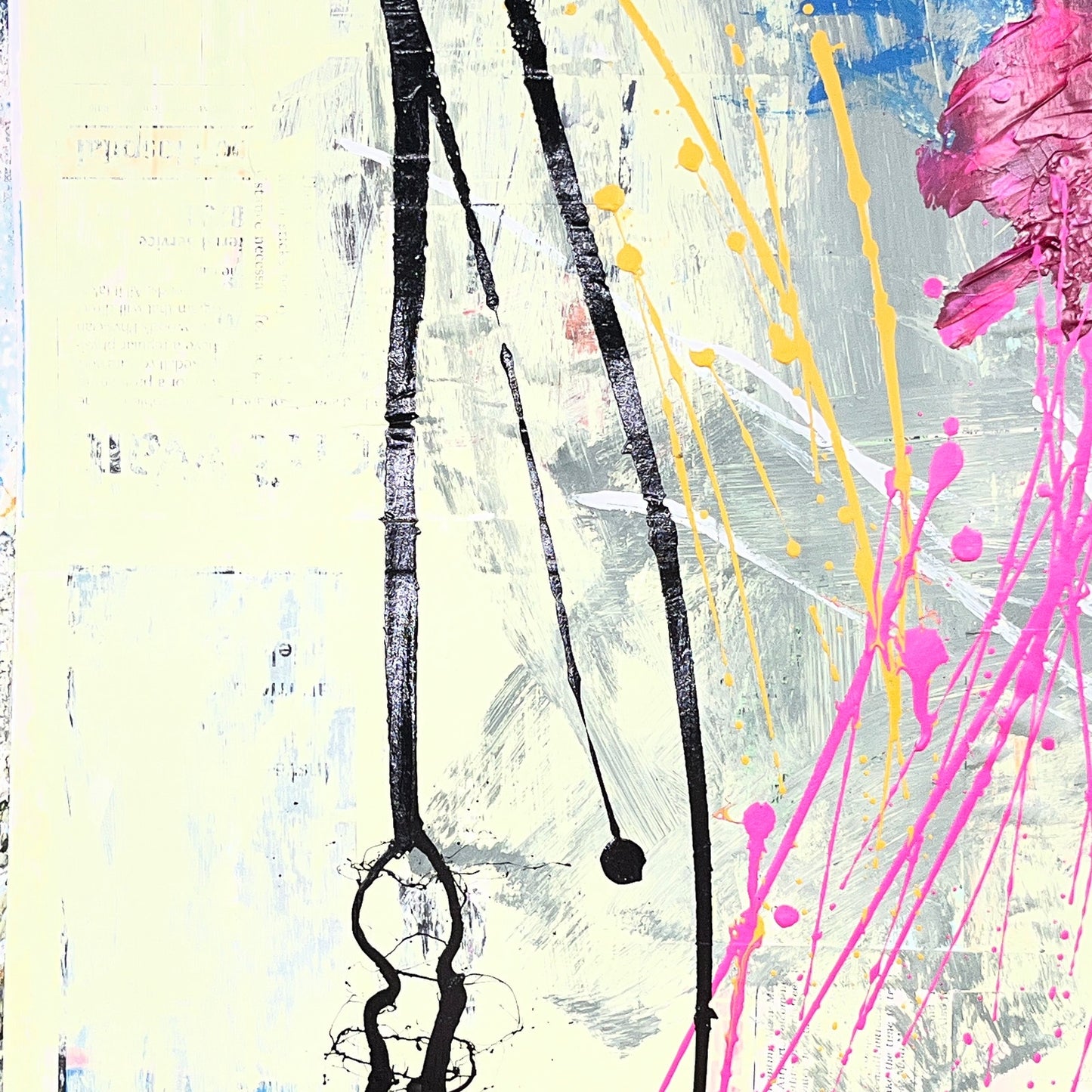 Original Mixed Media Abstract Modern Art Painting 18x24 "Wirble" Signed