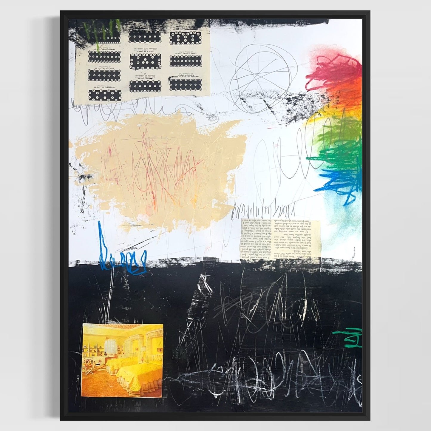 Original Mixed Media Abstract Modern Art Painting 18x24 "Convicinity" Signed