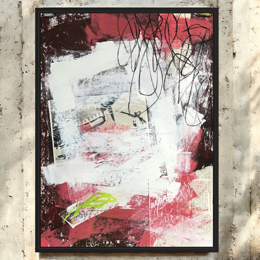 Original Mixed Media Abstract Modern Art Painting 18x24 "Censer" Signed