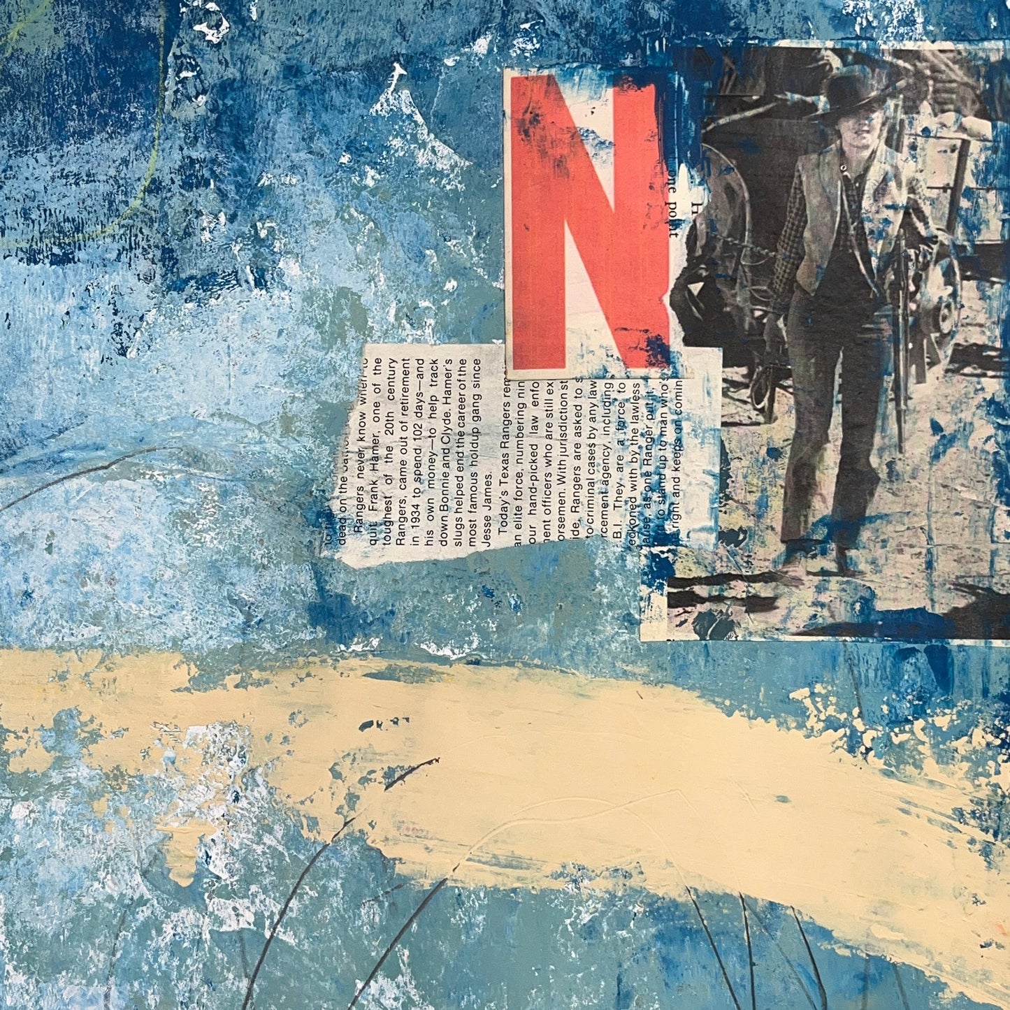 Original Mixed Media Abstract Modern Art Painting 18x24 "Tachyscope" Signed