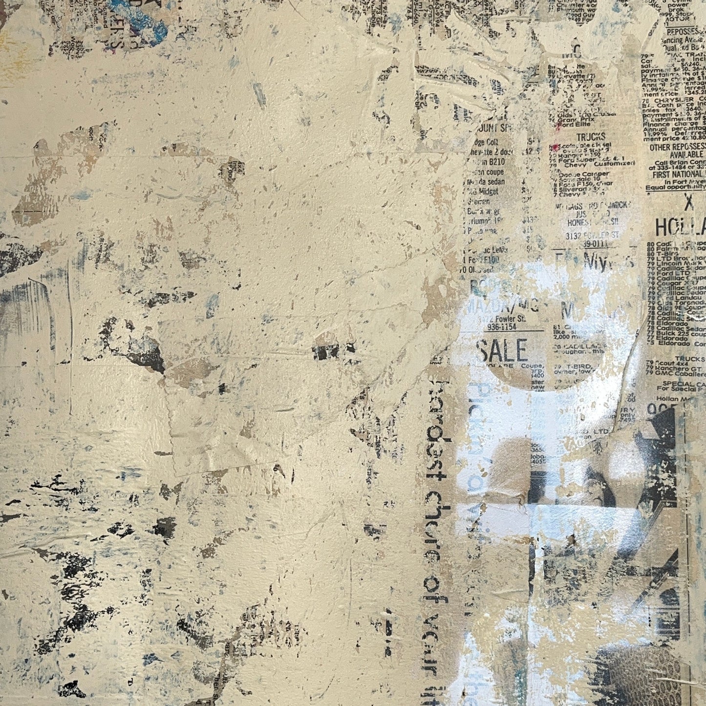 Original Mixed Media Abstract Modern Art Painting 18x24 "Telamon" Signed