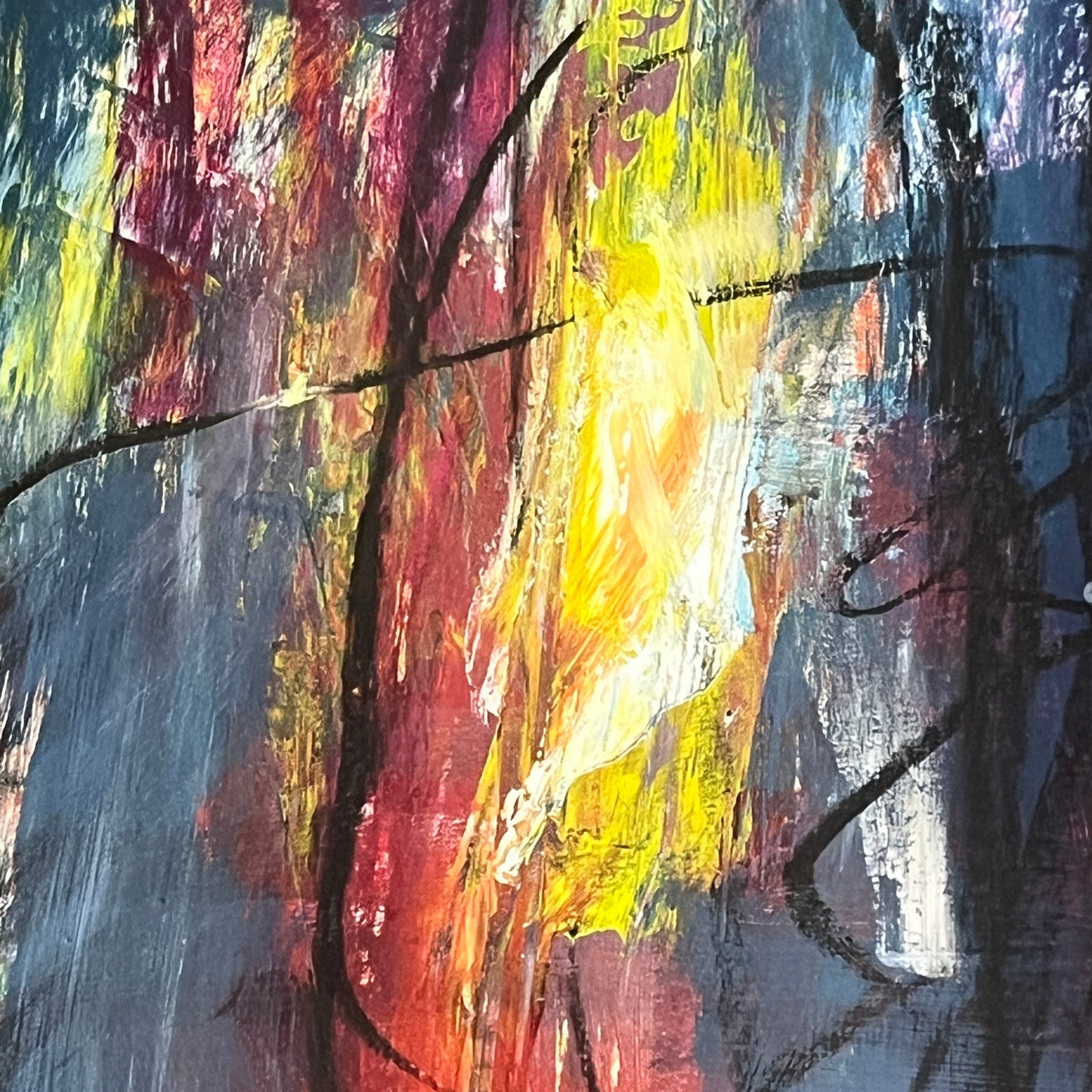 Original Mixed Media Abstract Art Painting 18x24 “Abundance" Signed