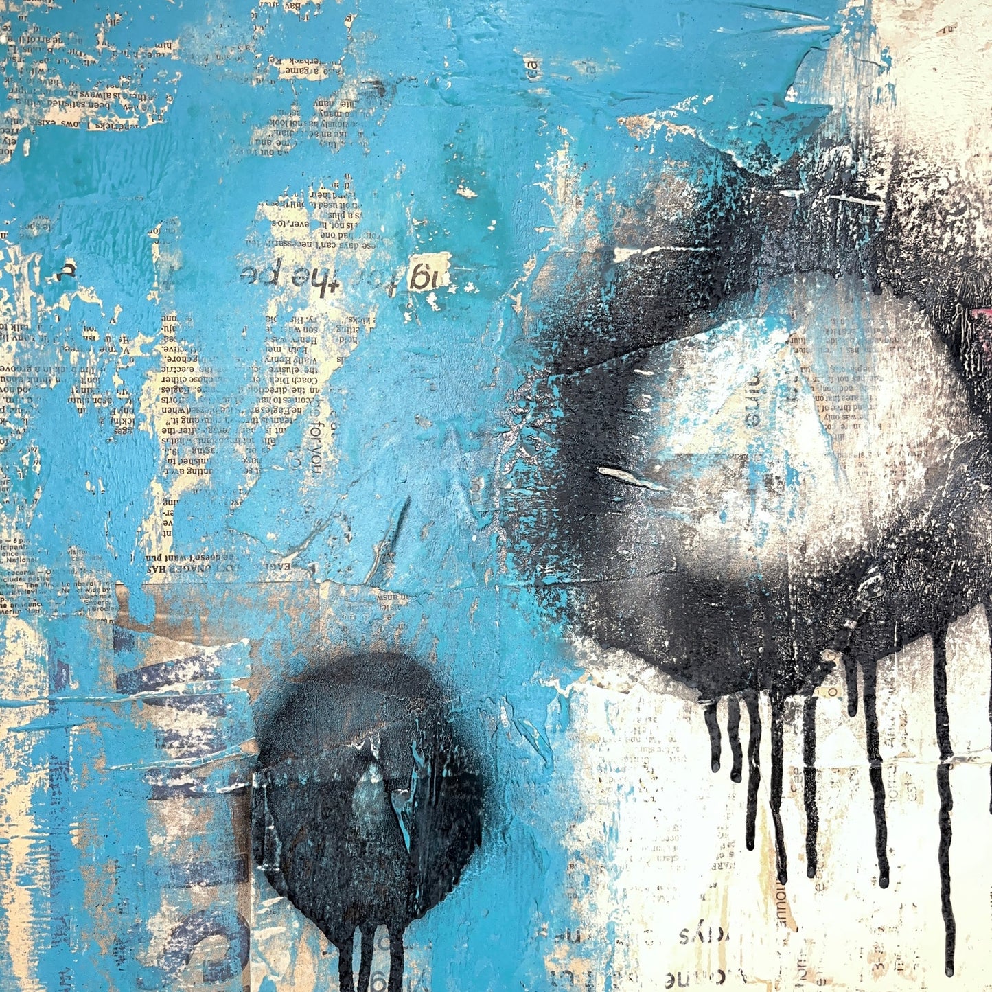 Original Mixed Media Abstract Modern Art Painting 18x24 "Illutation" Signed