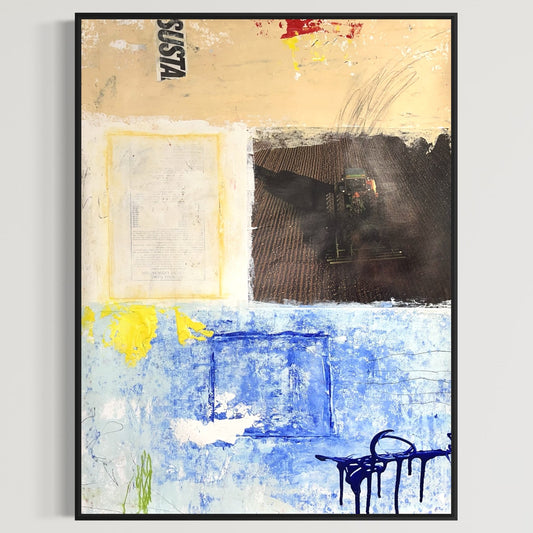 Original Mixed Media Abstract Modern Art Painting 18x24 "Susta" Signed
