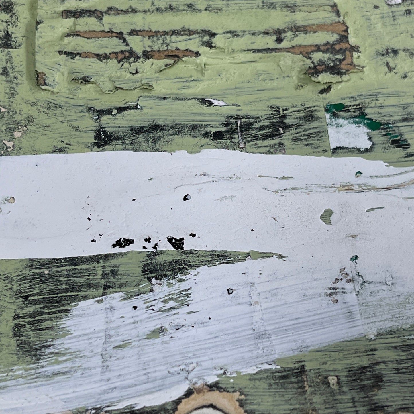 Original Grunge Minimalist Modern Art Collage Painting 8.5x11 "Propitiate" Signed