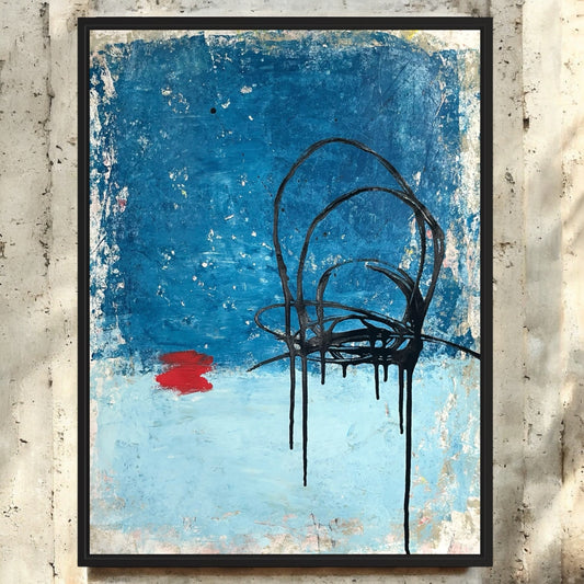 Original Mixed Media Abstract Modern Art Painting 18x24 "Sejunction" Signed