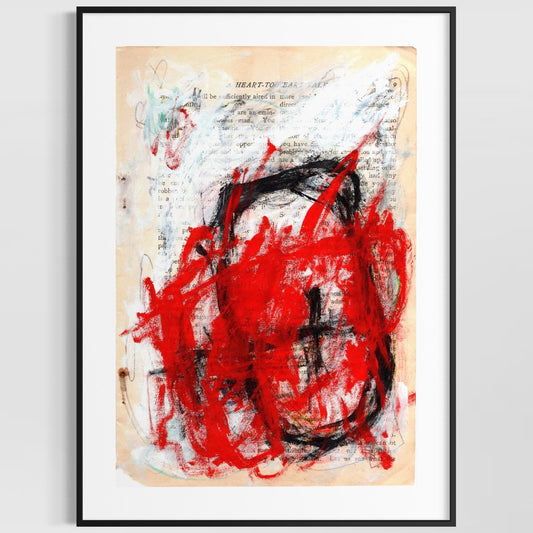 Original Abstract Modern Art Painting on Paper from 1902 Magazine #29 Signed