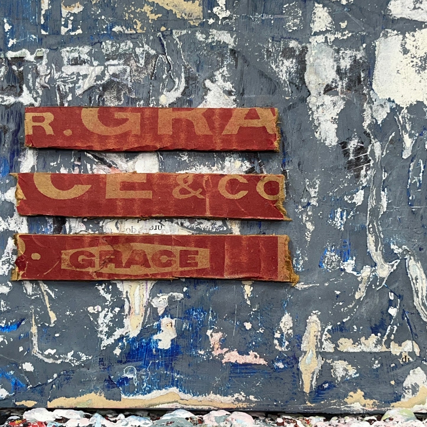 Original Framed Mixed Media Modern Art Collage Painting 8x10 "Grace"