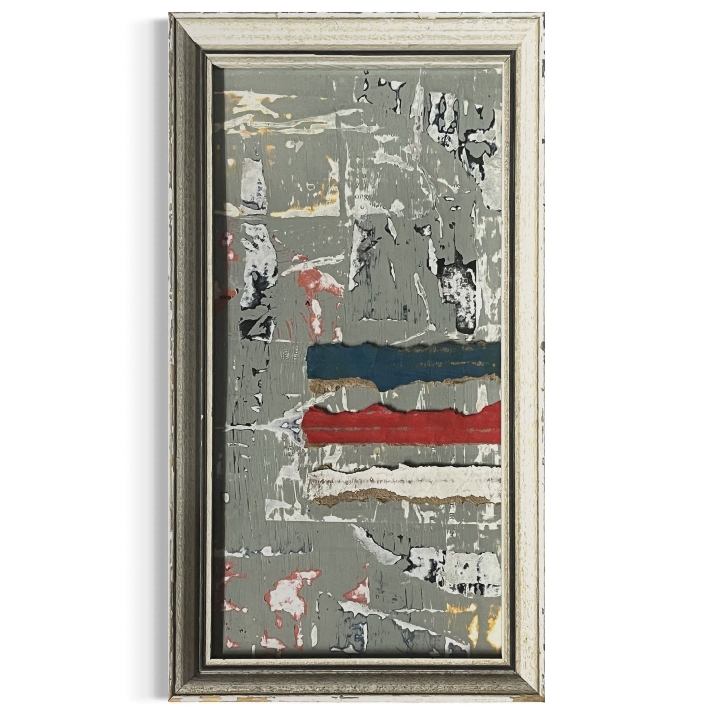 Original Framed Mixed Media Contemporary Art Collage 6x11 "Hallway"
