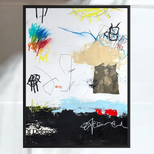 Original Mixed Media Abstract Modern Art Painting 18x24 "Buckram" Signed