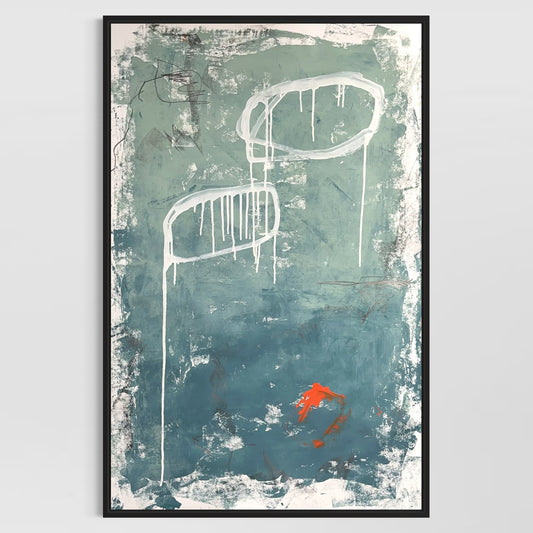 Original Mixed Media Abstract Modern Art Painting 24x36 "Xenolalia" Signed