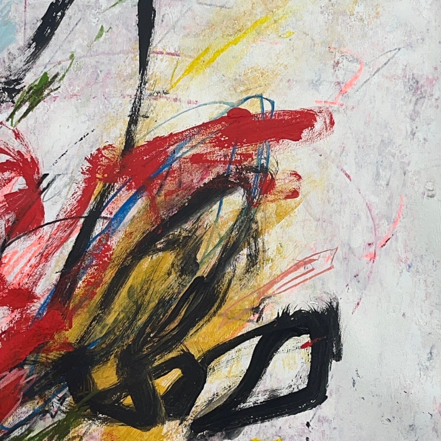 Original Mixed Media Abstract Modern Art Painting 18x24 "Parentelic" Signed