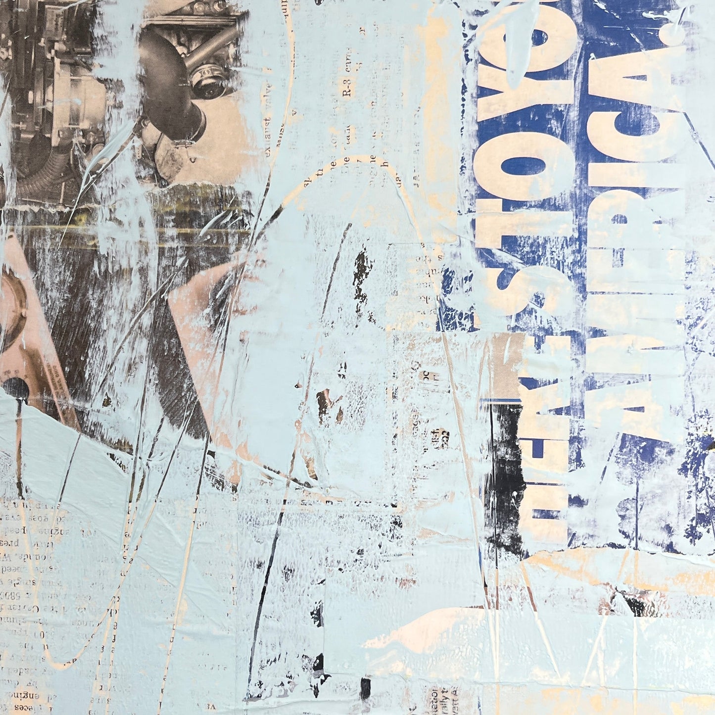 Original Mixed Media Abstract Modern Art Painting 18x24 "Bobeche" Signed