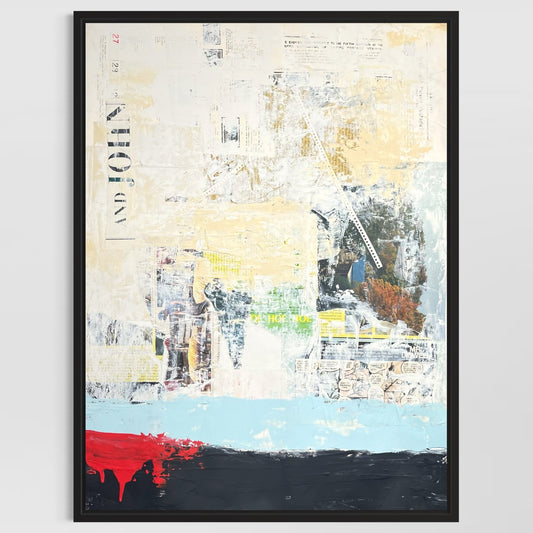 Original Mixed Media Abstract Modern Art Painting 18x24 "And John" Signed