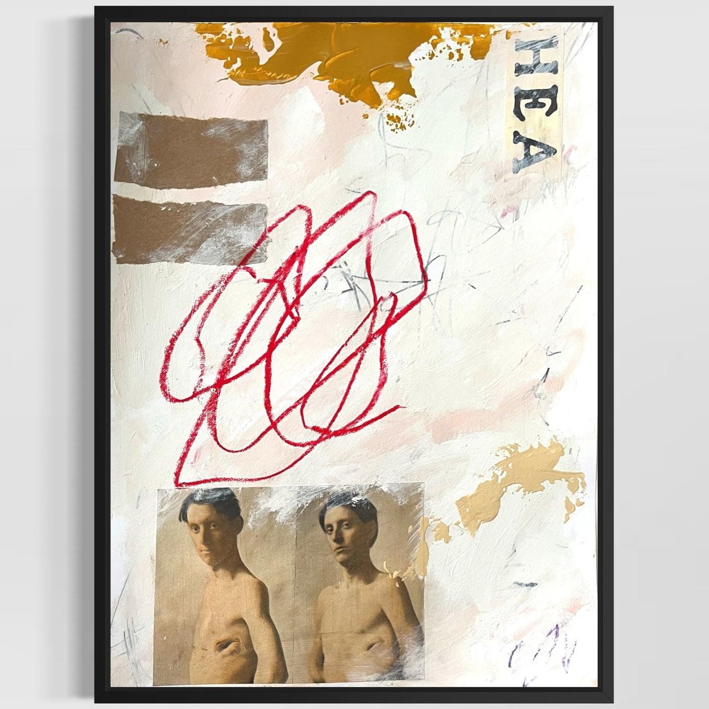 Original Abstract Modern Art Painting on Paper "Bruit" #20 Signed