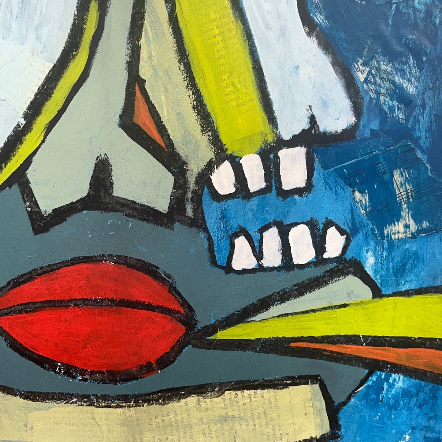 Original Mixed Media Abstract Modern Art Painting 18x24 "Pannicle" Signed