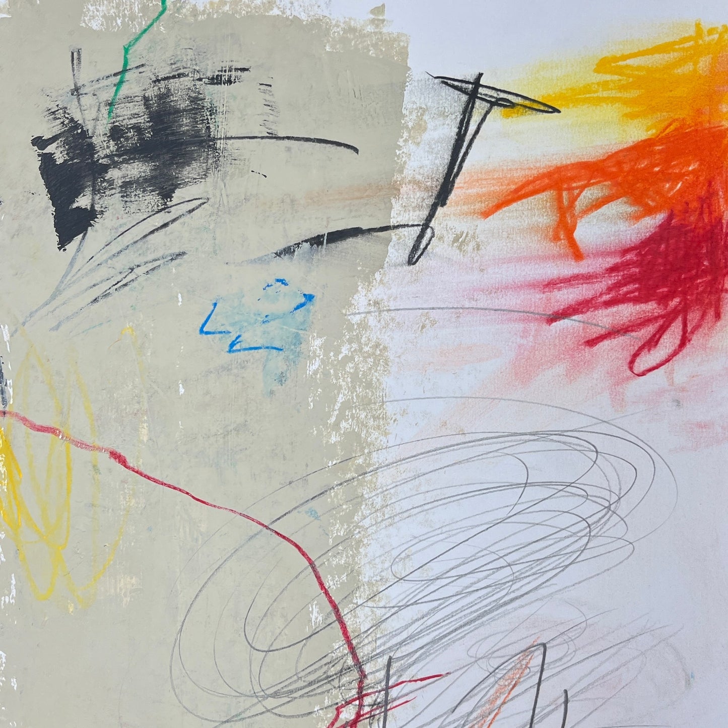 Original Mixed Media Abstract Modern Art Painting 18x24 "Quarrelet" Signed
