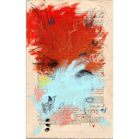 Original Abstract Modern Art Painting on Paper from 1878 Magazine #11 Signed