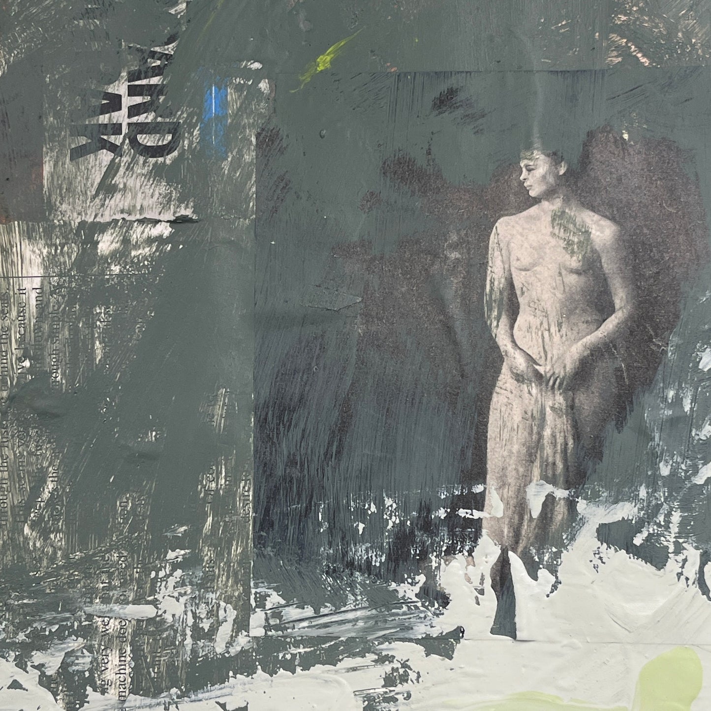 Original Mixed Media Abstract Modern Art Painting 18x24 "Imprimatur" Signed