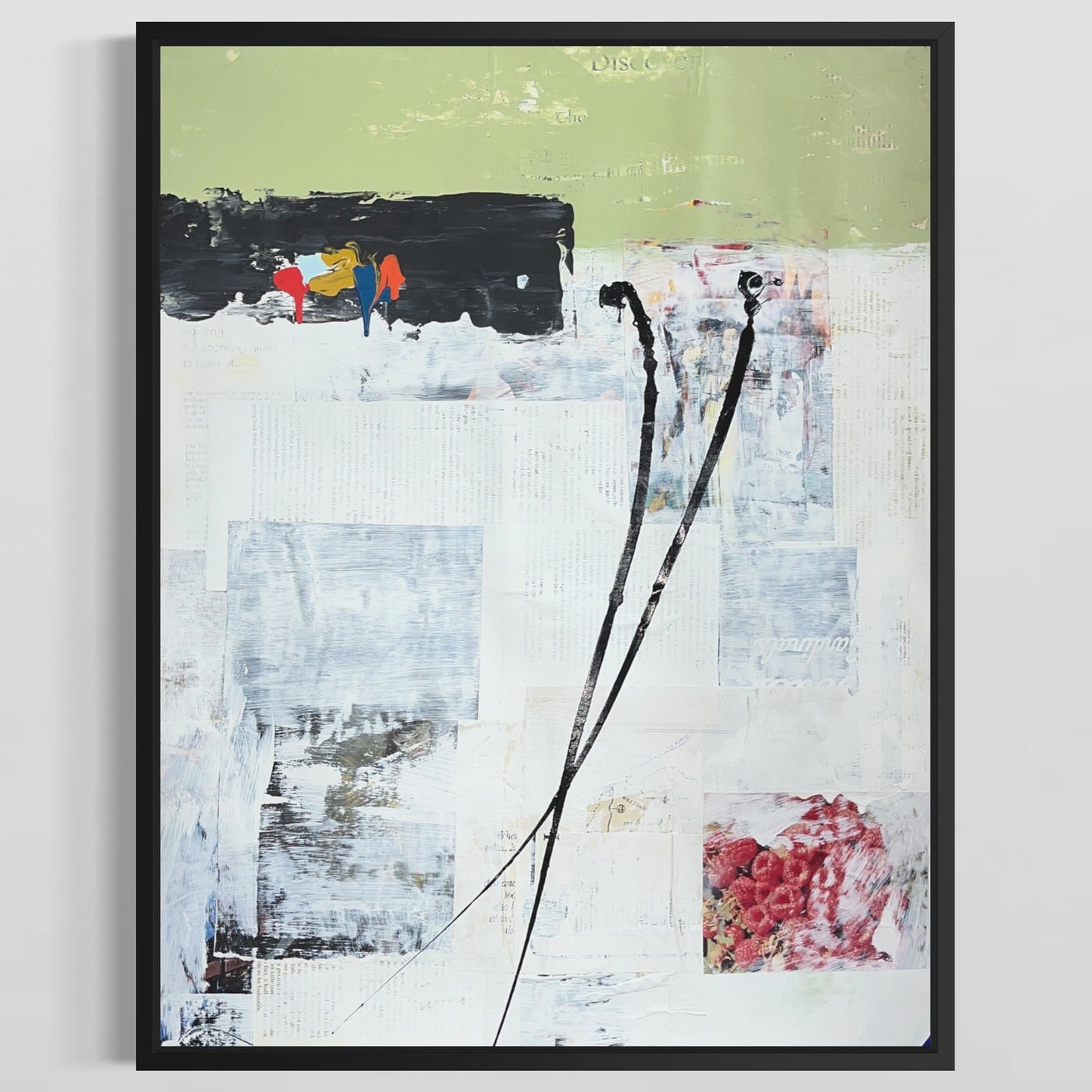 Original Mixed Media Abstract Modern Art Painting 18x24 "Polverine" Signed