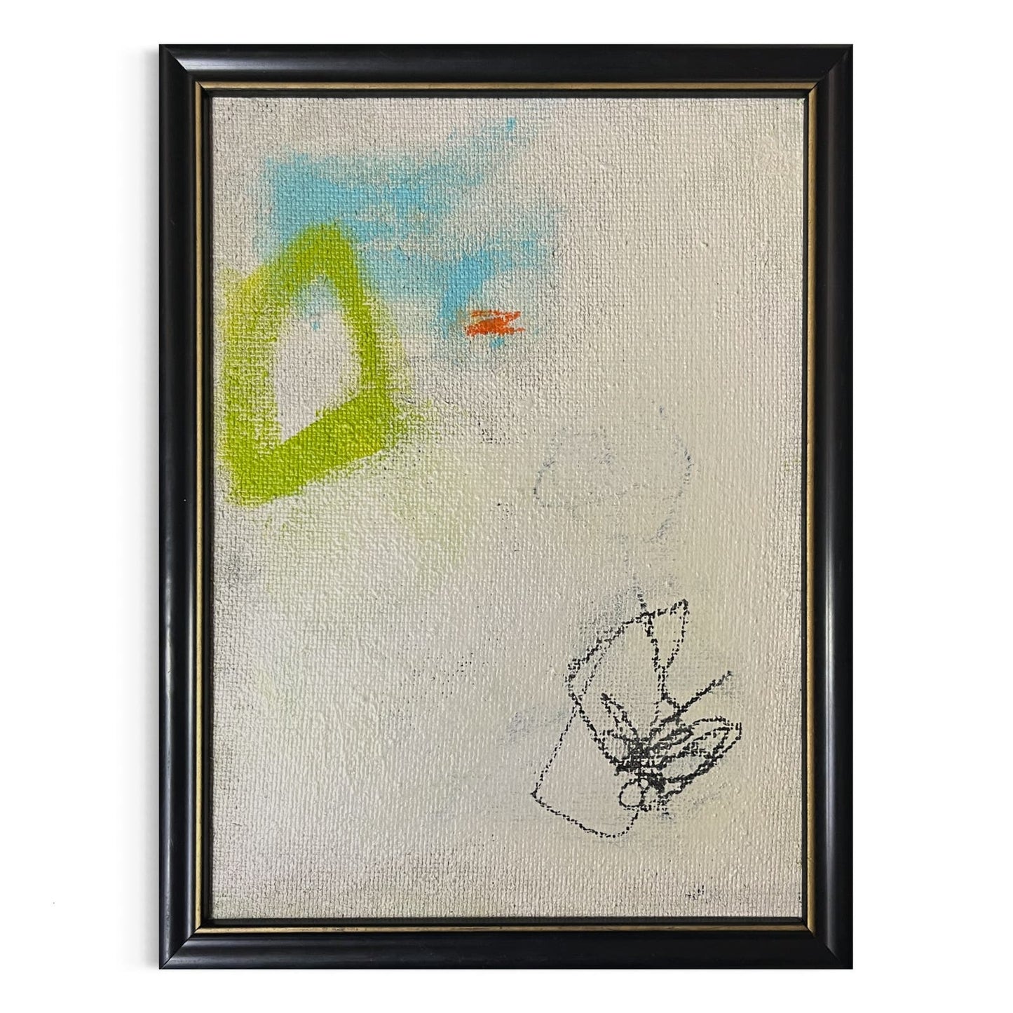 Original Framed Mixed Media Abstract Art Painting 9x12 “Split Sum” w/ COA