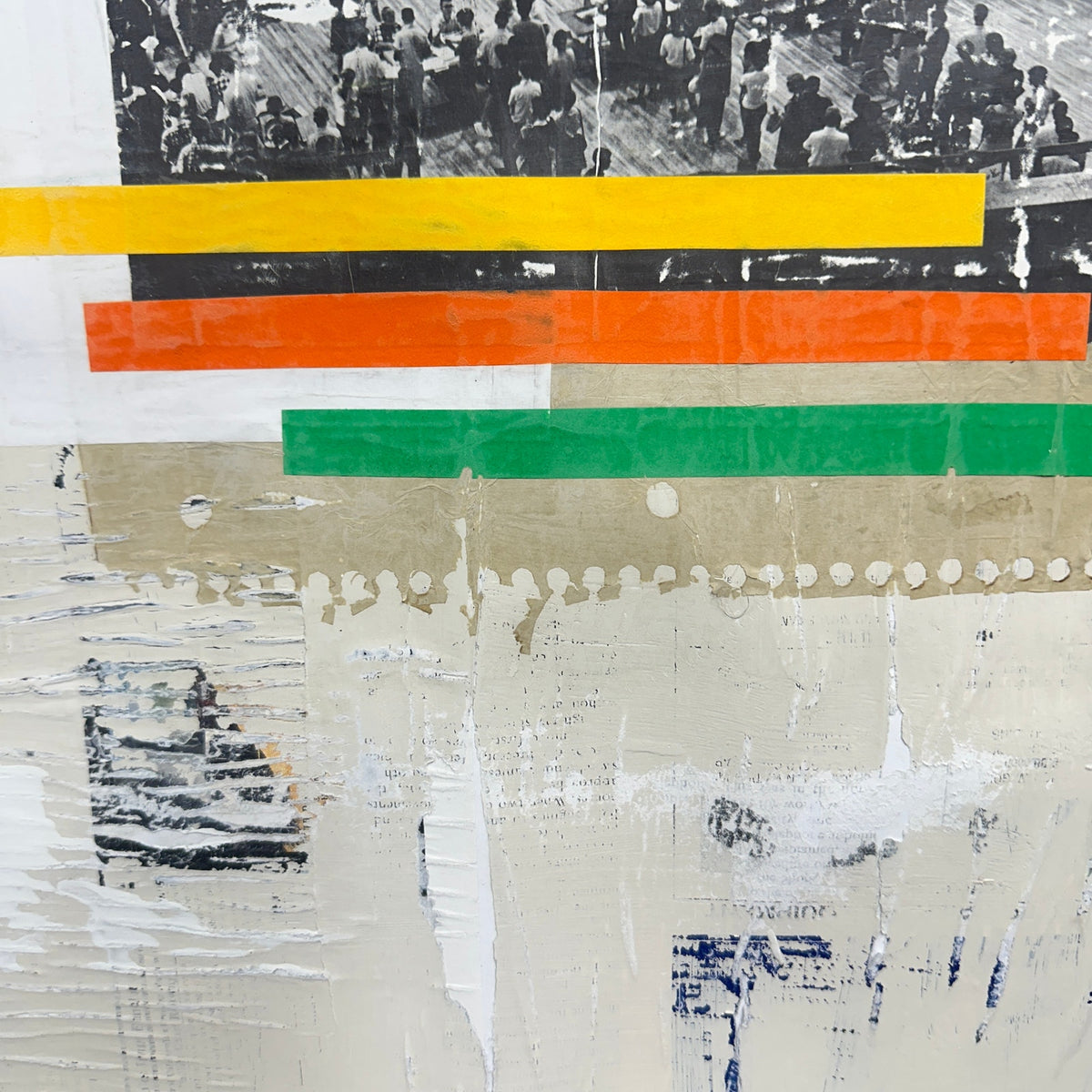 Original Mixed Media Modern Art Collage Painting 18x24 "Velar" Signed