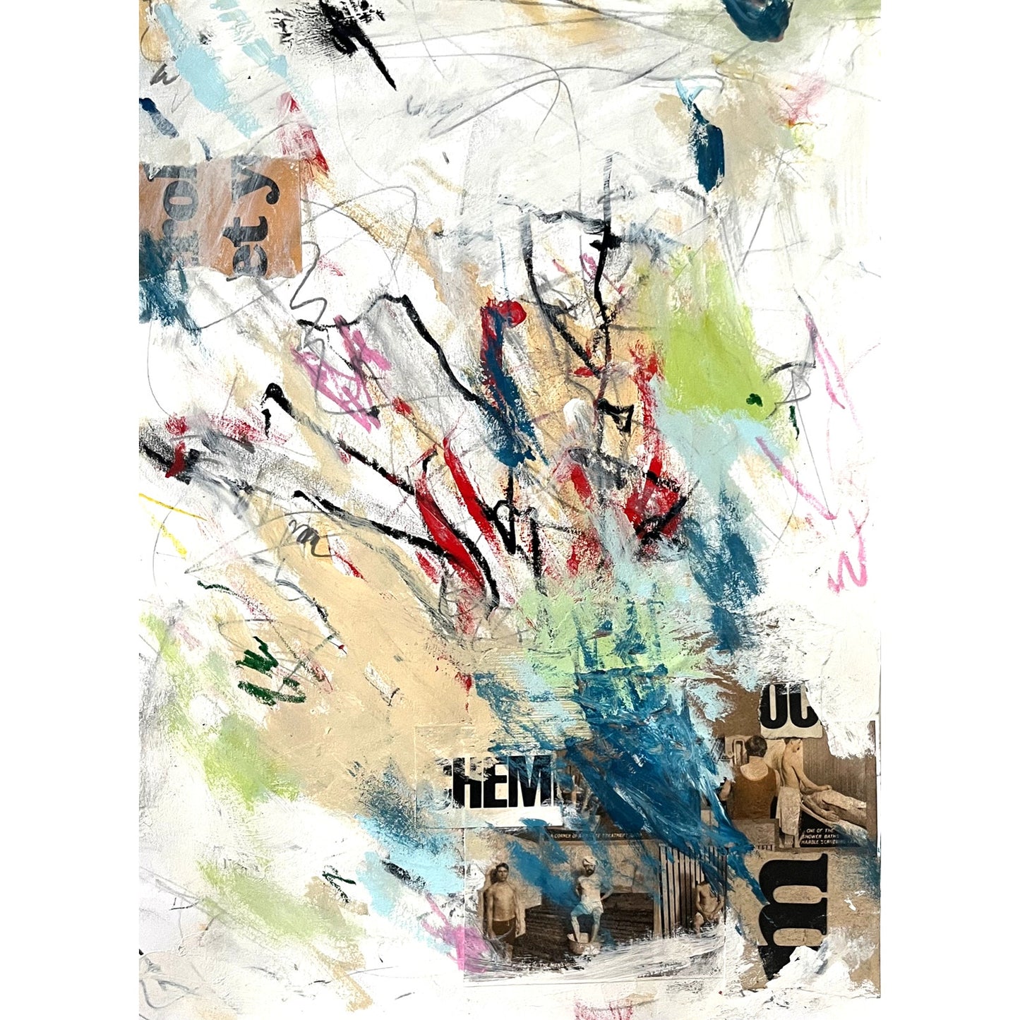 Original Abstract Modern Art Painting on Paper "Rubaboo" #13 Signed