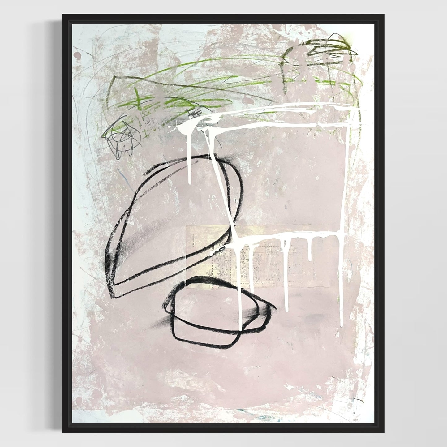 Original Mixed Media Abstract Modern Art Painting 18x24 "Ipiti" Signed
