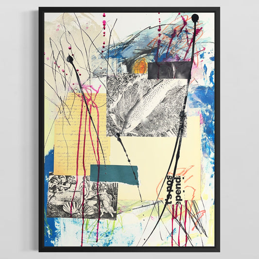 Original Mixed Media Abstract Modern Art Painting 18x24 "Vinew" Signed