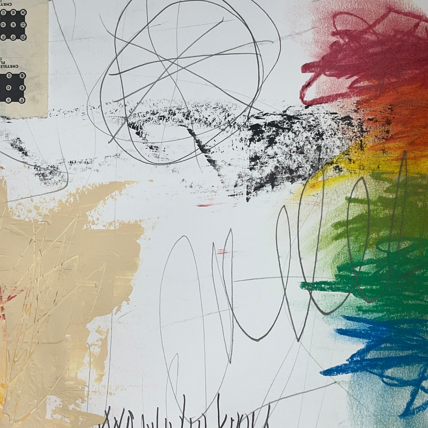 Original Mixed Media Abstract Modern Art Painting 18x24 "Convicinity" Signed