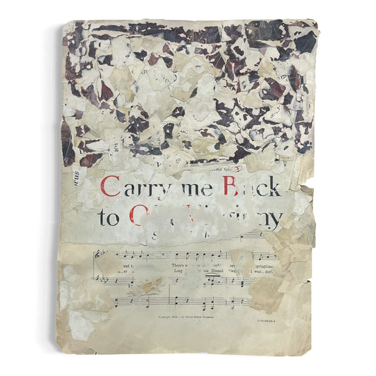 Original Art Collage 11x14 "c1910 Carry Me Back To Old Virginny Sheet Music"