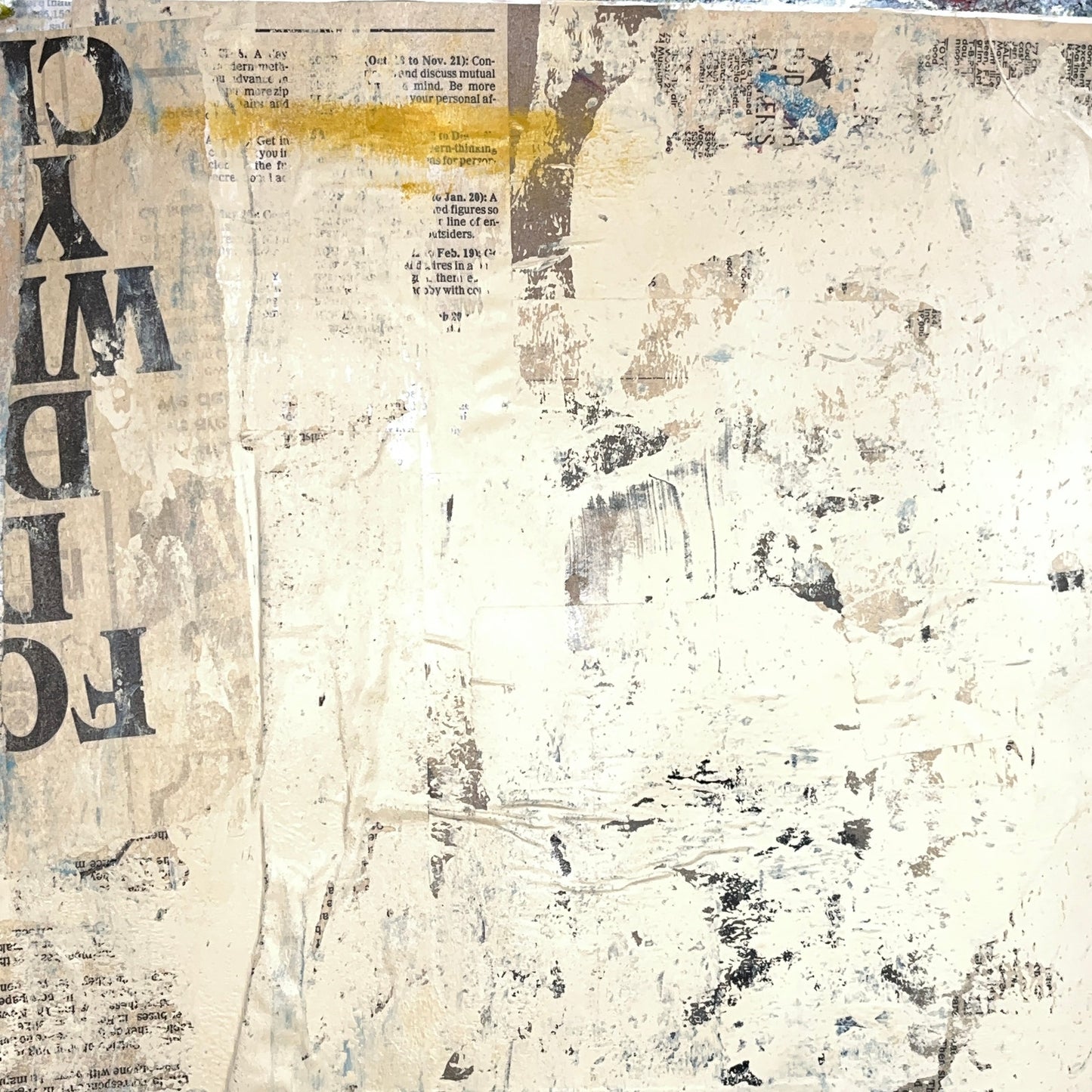 Original Mixed Media Abstract Modern Art Painting 18x24 "Telamon" Signed