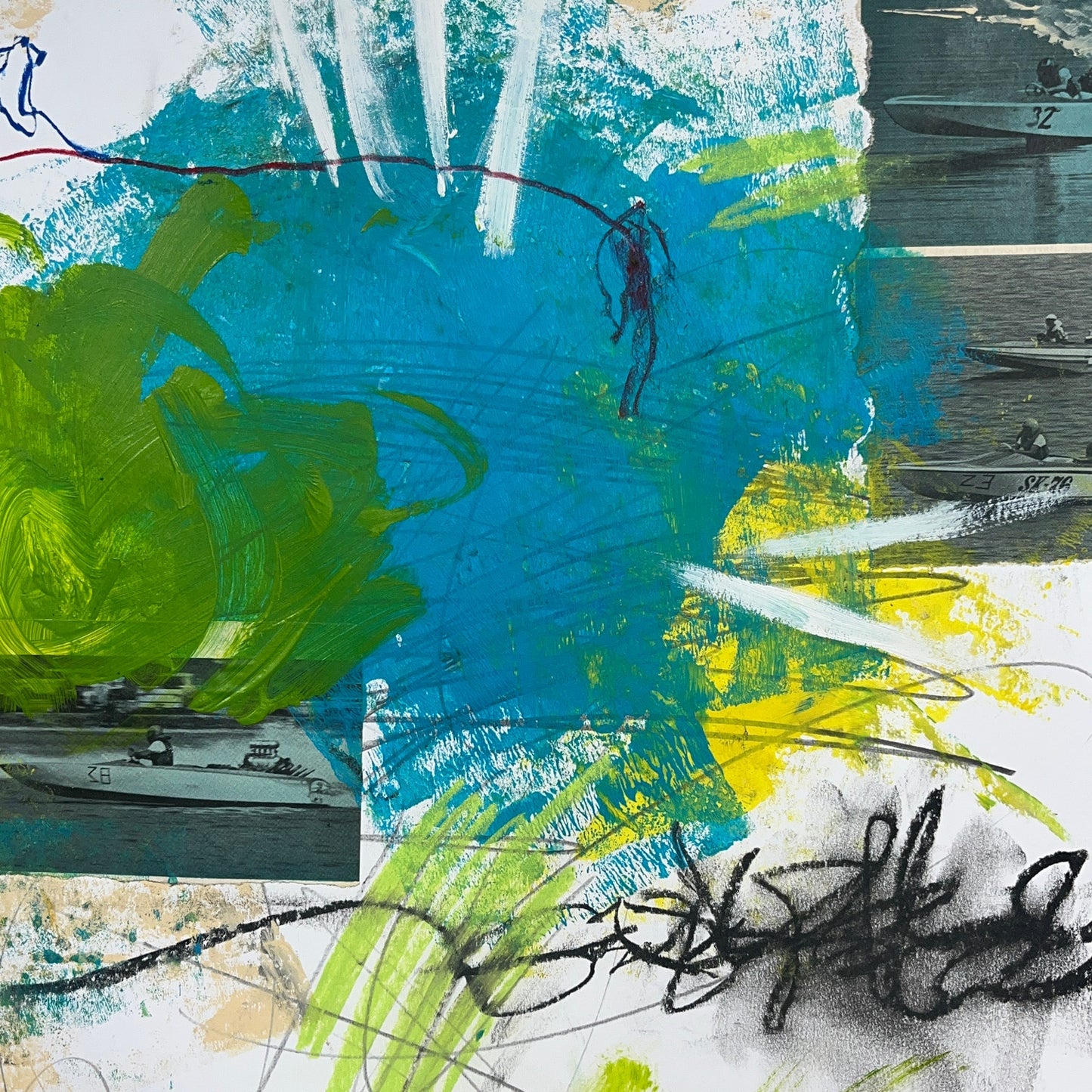 Original Mixed Media Abstract Modern Art Painting 18x24 "Proligerous" Signed