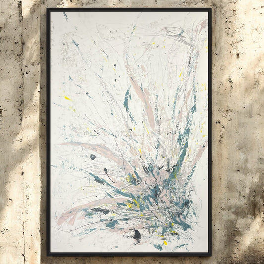 Original Mixed Media Abstract Modern Art Painting 24x36 "Pari Passu" Signed