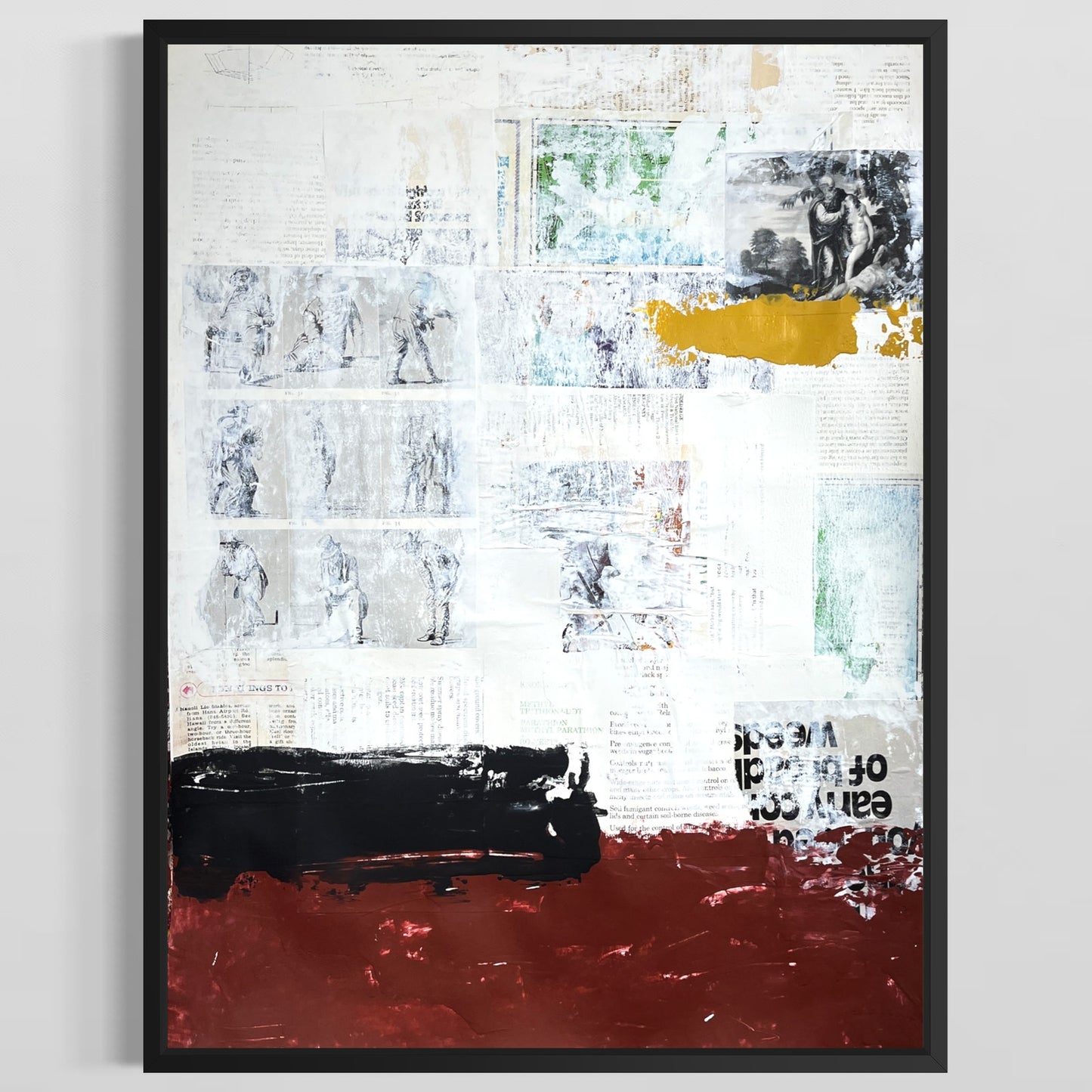 Original Mixed Media Abstract Modern Art Painting 18x24 "Kitthoge" Signed