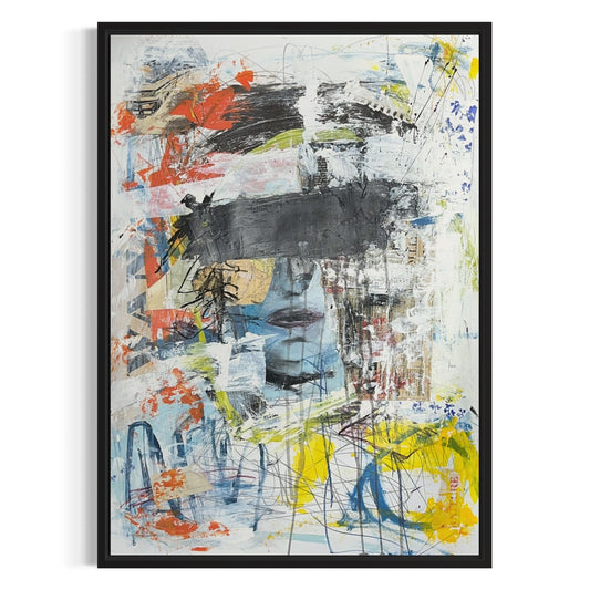 Original Mixed Media Abstract Art Painting 18x24 “Deprivation" Signed