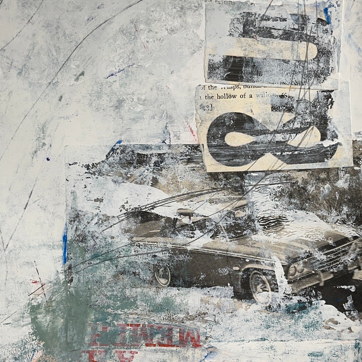 Original Mixed Media Abstract Modern Art Painting 18x24 "Paromoion" Signed