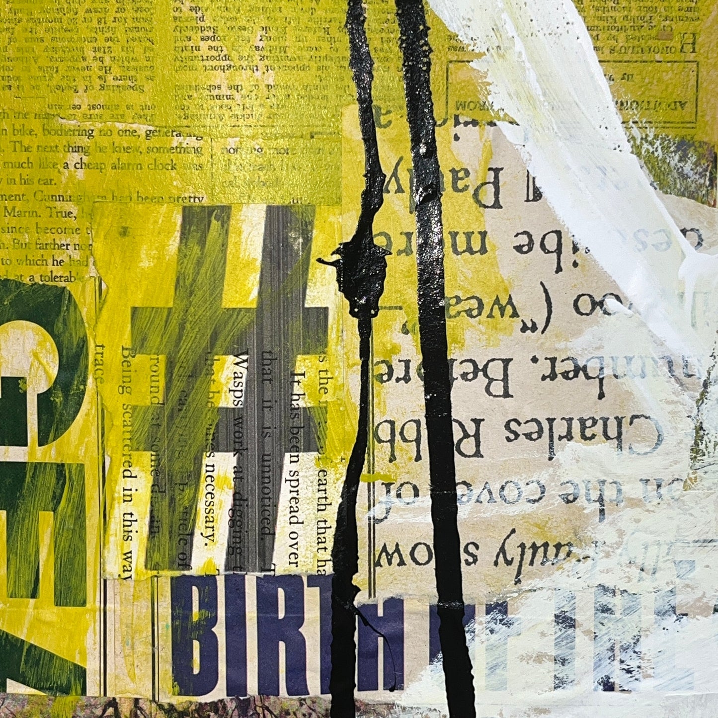 Original Mixed Media Abstract Modern Art Painting 18x24 "Redan" Signed