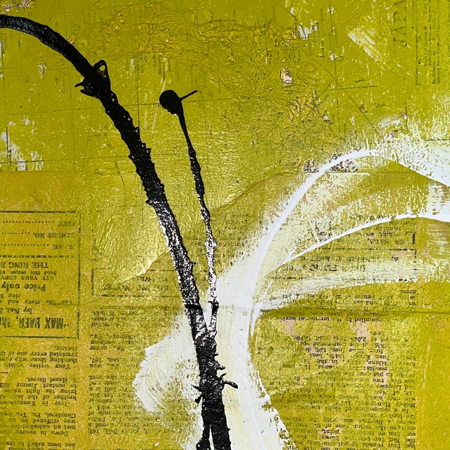 Original Mixed Media Abstract Modern Art Painting 18x24 "Redan" Signed