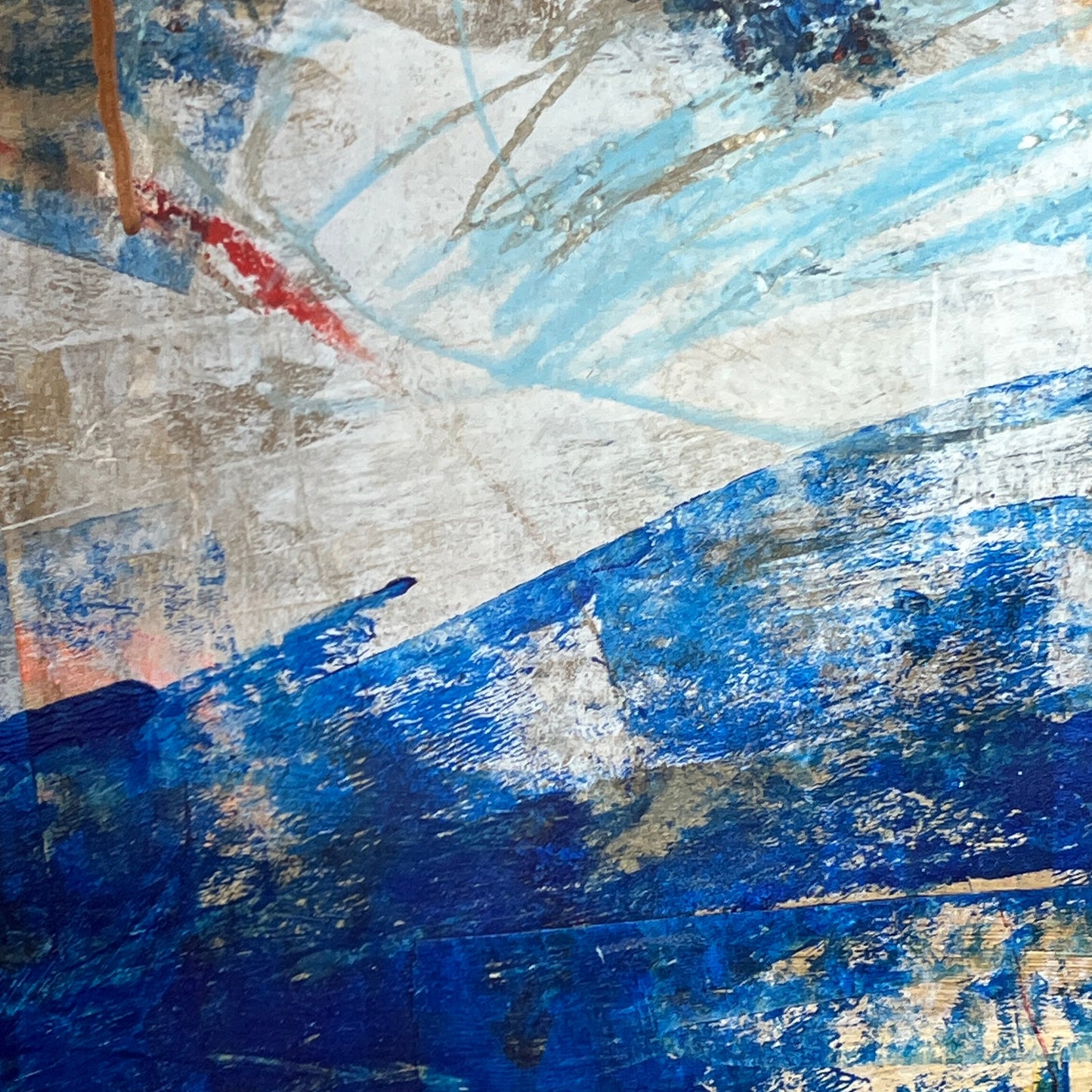 Original Mixed Media Abstract Modern Art Painting 24x36 "Benefice" Signed