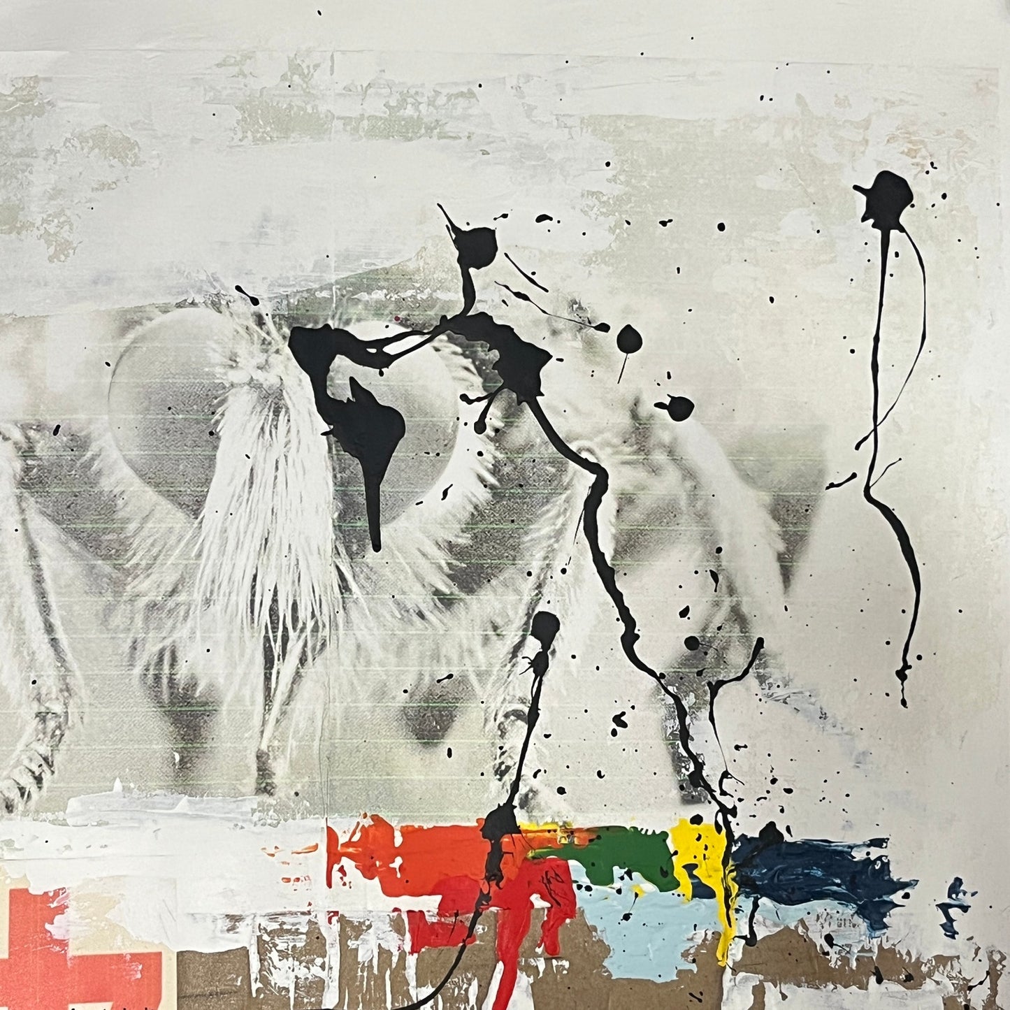Original Mixed Media Abstract Modern Art Painting 18x24 "Pallasethesia" Signed