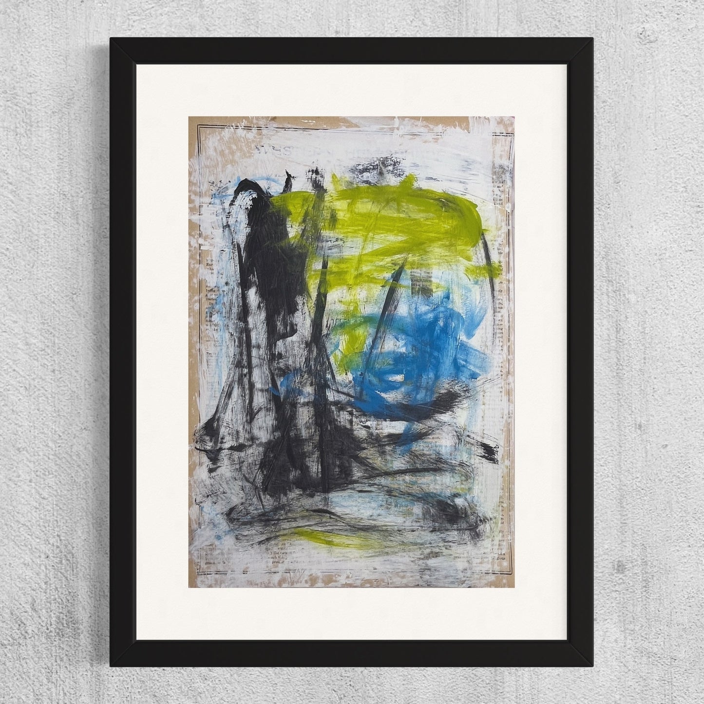 Original Mixed Media Abstract Art Painting "History of the Earth II"