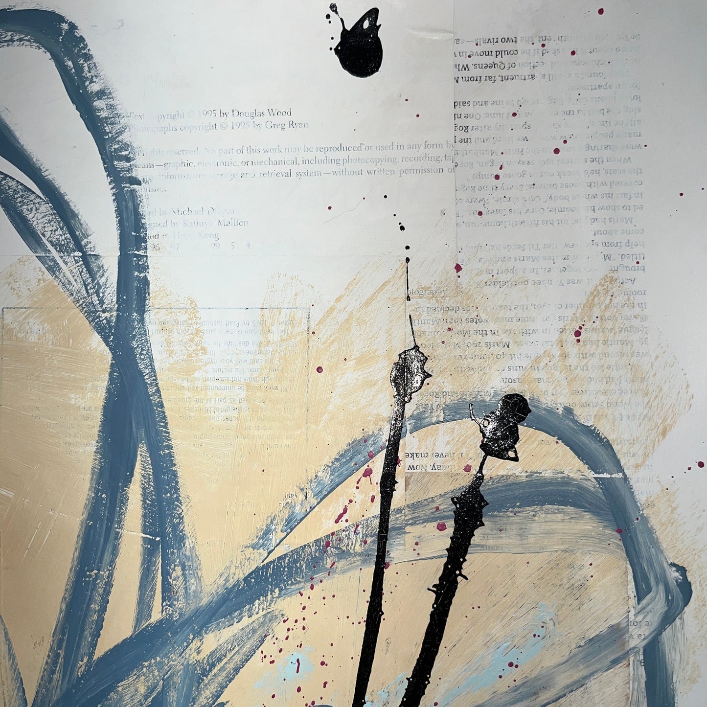 Original Mixed Media Abstract Modern Art Painting 18x24 "Koine" Signed
