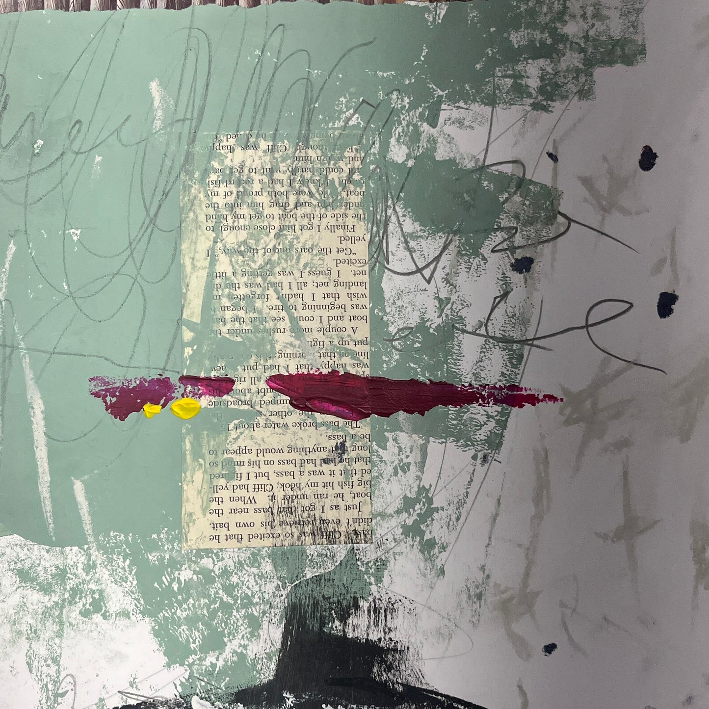 Original Mixed Media Abstract Modern Art Painting 18x24 "Panplain" Signed