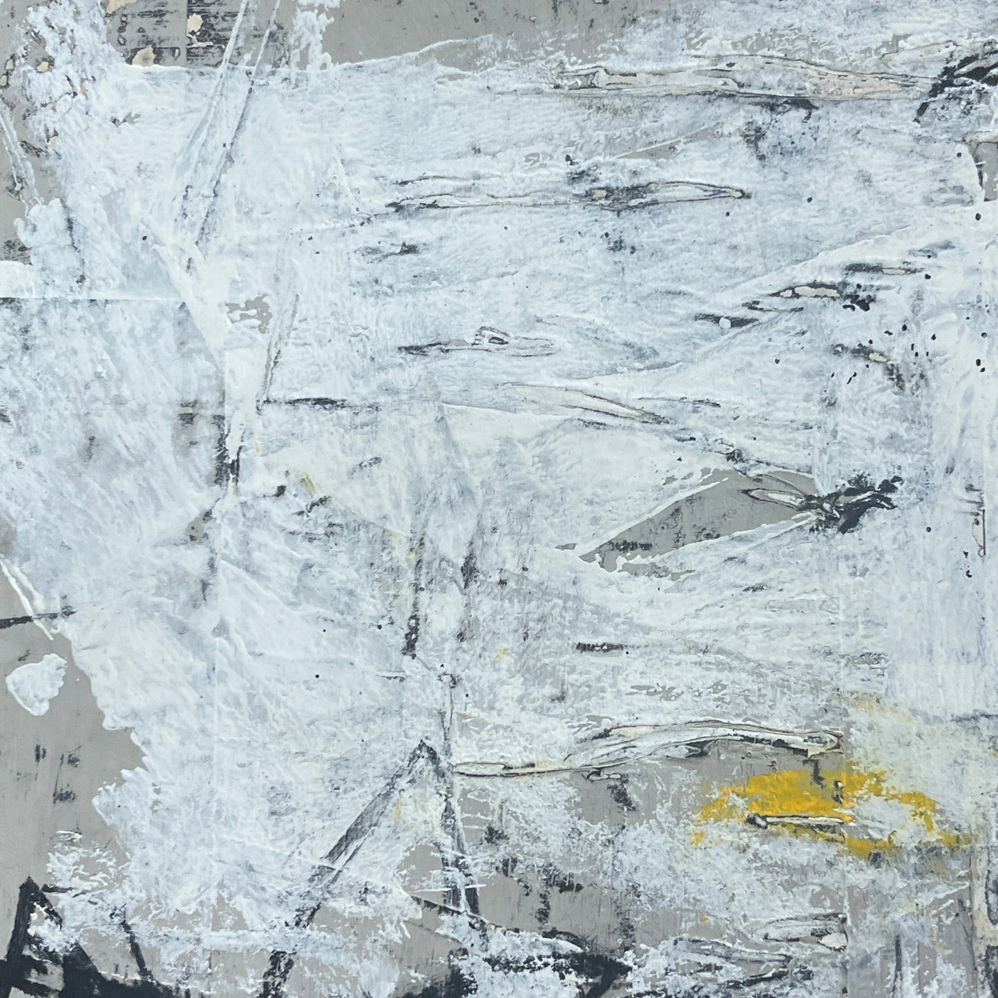 Original Grunge Minimalist Modern Art Collage Painting 8.5x11 "Theomastix"