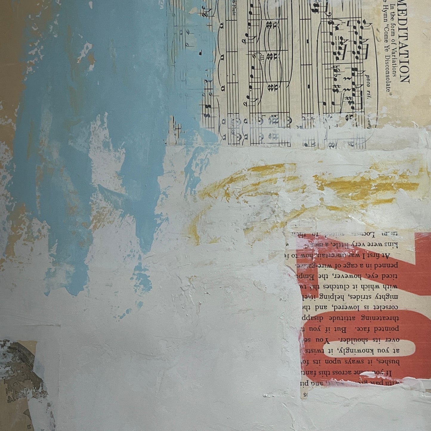 Original Mixed Media Abstract Modern Art Painting 18x24 "Usance" Signed